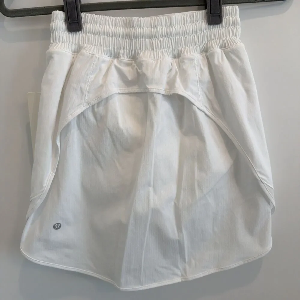 NWT Lululemon Sz 2 Long Hotty Hot HR High-Rise White Athletic Skirt Skort Tennis - Picture 4 of 16